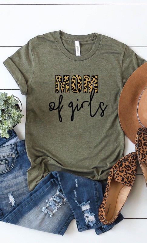 Kissed Apparel Mom of Girls Top Heather Olive