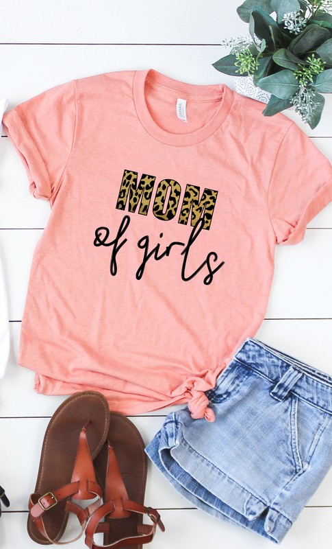 Kissed Apparel Mom of Girls Top Heather sunset