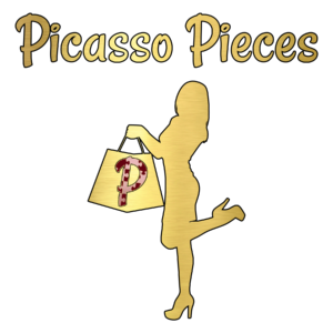 Picasso Pieces Fashion logo with title and bag